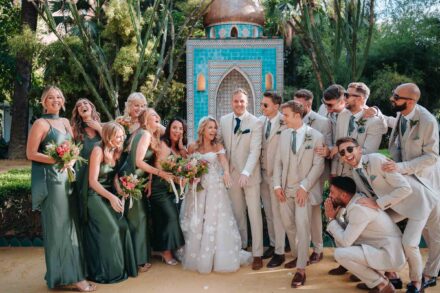 Fun candid moments during wedding cocktail in Seville