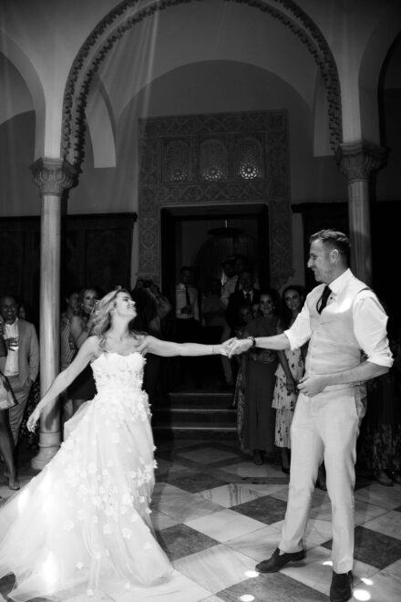 First dance at Hacienda Villa Luisa wedding in Seville